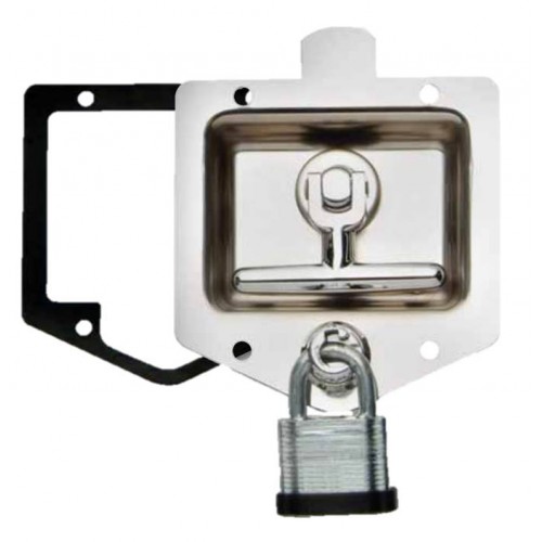 Drop-T Padlockable Single Point Locking Latch